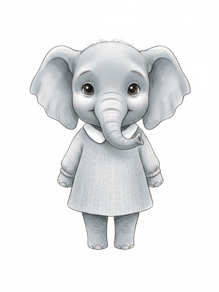 Gabi the Elephant - Gentle Pencil