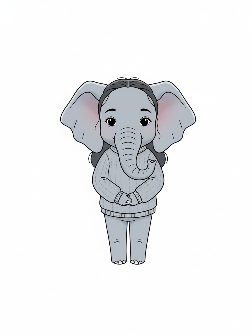 Gabi the Elephant - Minimalist