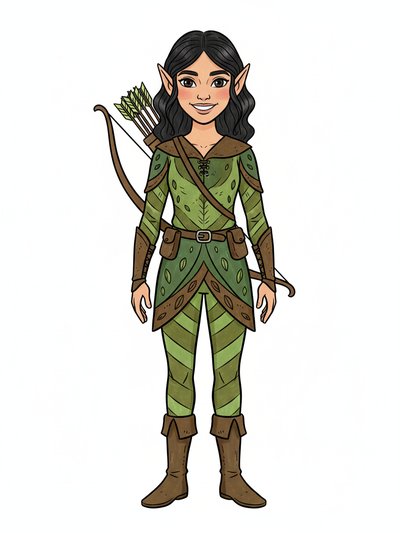 Gabriela's Elven Adventure 🌿 - Classic Coloring Book