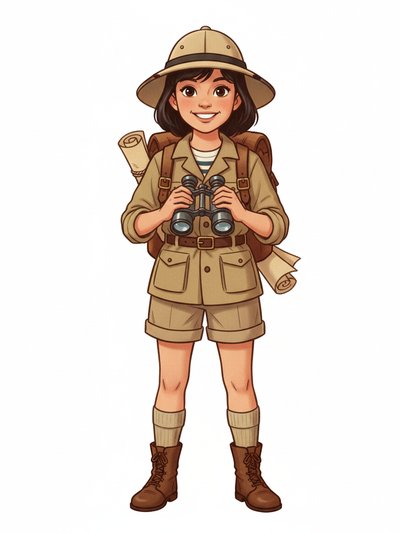 Gabriela's Safari Adventure 🌍 - Vintage Storybook