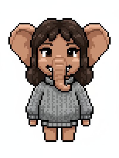 Gabriela's Elephant Adventure 🐘 - Pixel Art