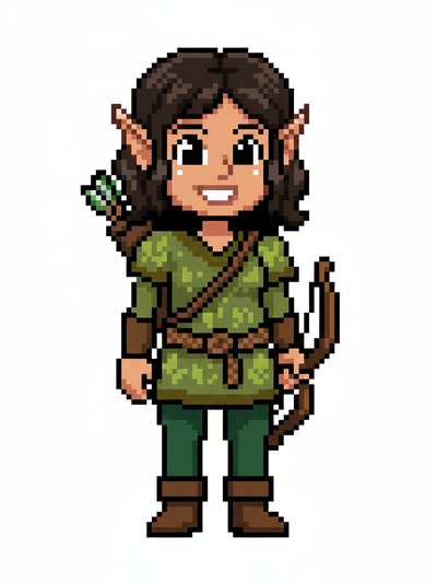 Gabriela's Elven Adventure 🌿 - Pixel Art