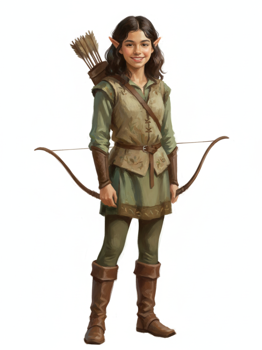 Gabriela the Forest Elf - Impressionist Painting