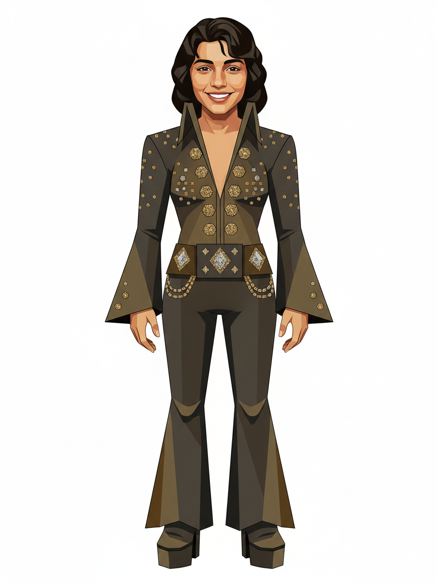 Gabriela the Rock Star King - Cubist Painting