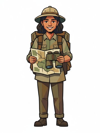 Gabriela's Safari Adventure 🌍 - Cubist Painting