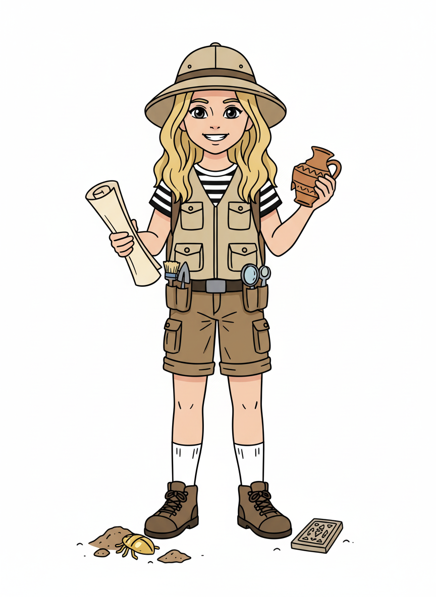 Mary the Explorer - Classic Coloring Book