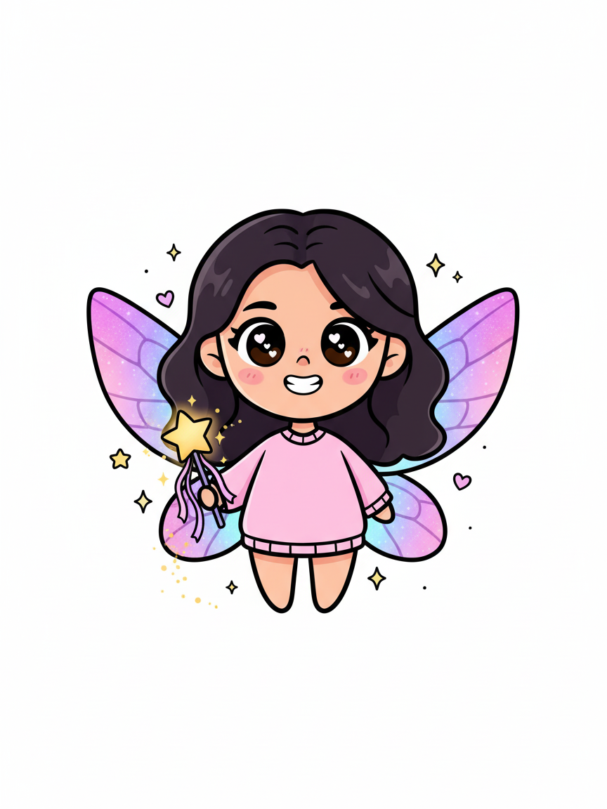 Gabriela the Glittering Fairy - Kawaii Cute