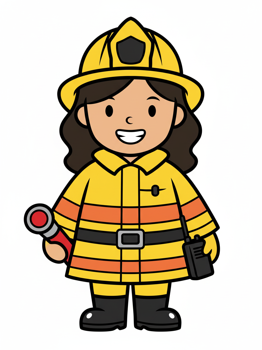 Firefighter Gabriela - Preschool Simple