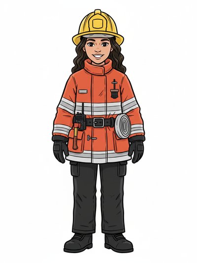 Gabriela's Firefighter Fantasy 🔥 - Classic Coloring Book
