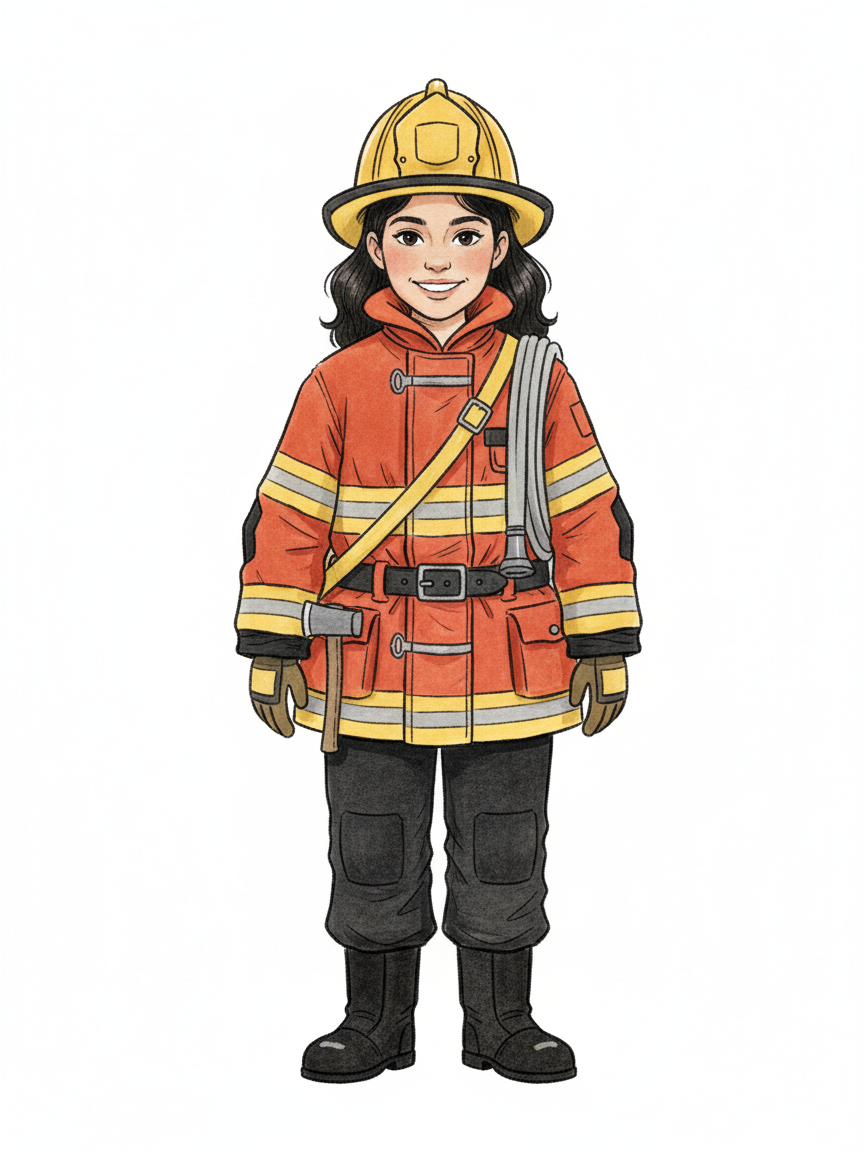 Firefighter Gabriela - Gentle Pencil