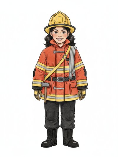 Gabriela's Firefighter Fantasy 🔥 - Gentle Pencil