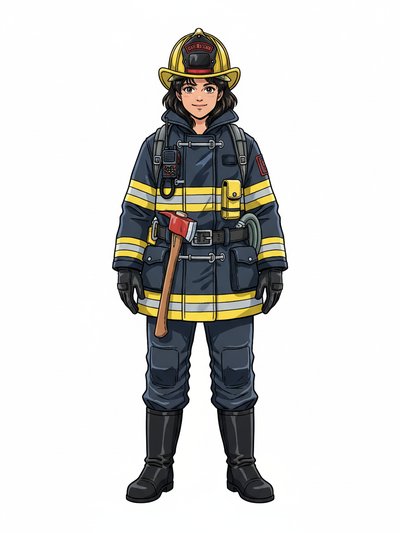Gabriela's Firefighter Fantasy 🔥 - Classic Anime
