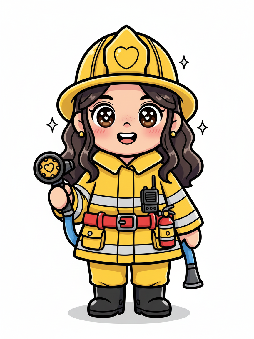 Firefighter Gabriela - Kawaii Cute