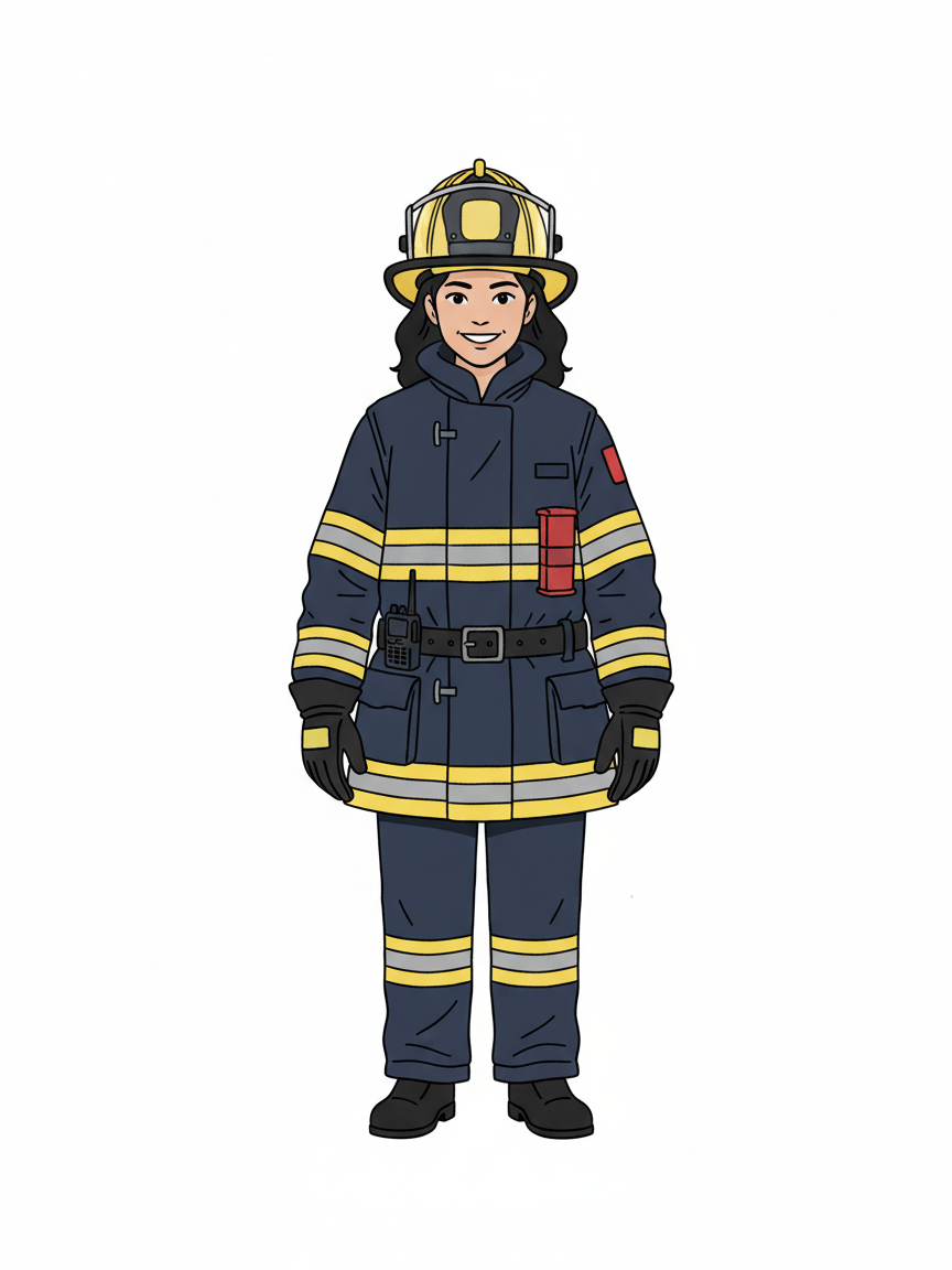 Firefighter Gabriela - Minimalist