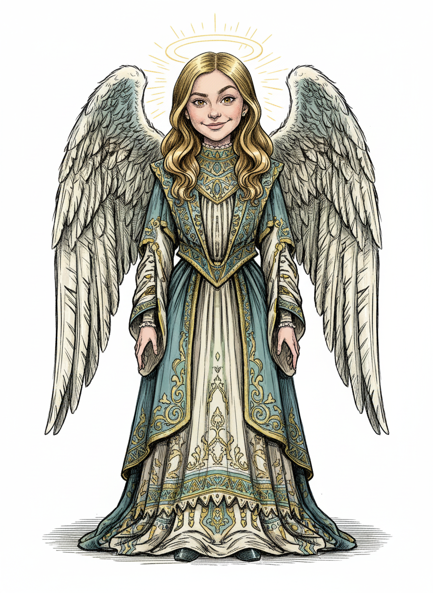 Angelic Mary - Victorian Illustration