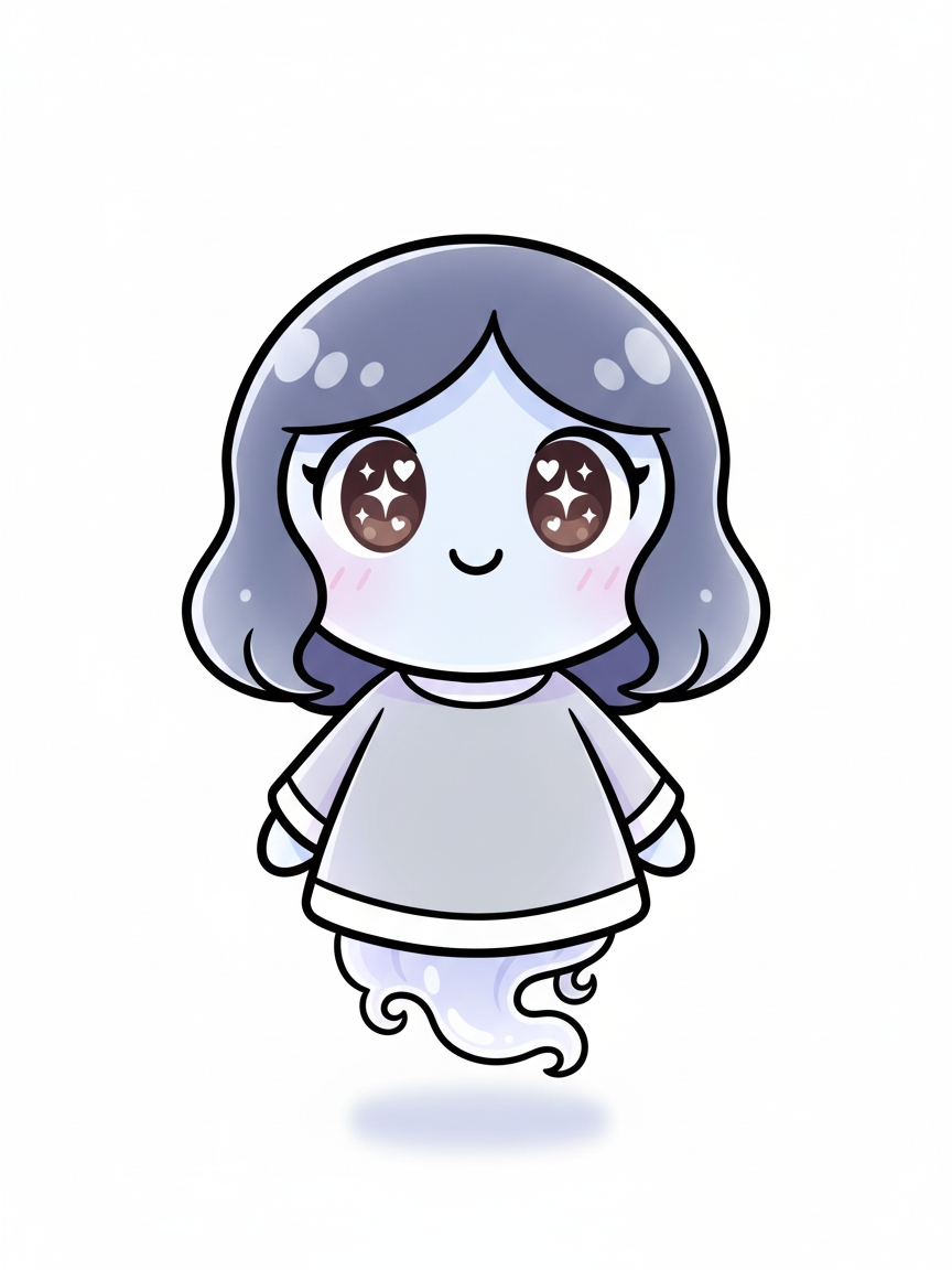 Gabby the Glowing Ghost - Kawaii Cute