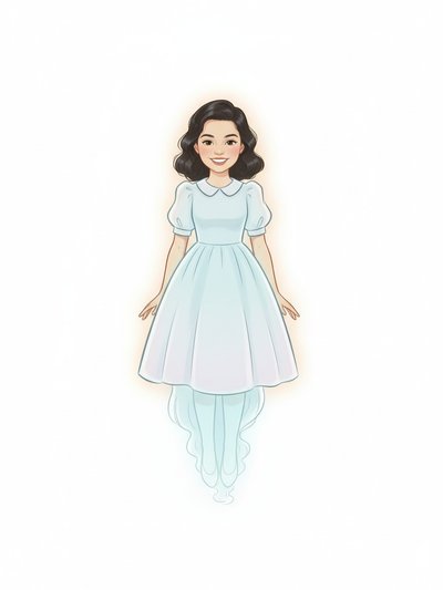 Gabriela's Ghostly Glow 🌟 - Vintage Storybook