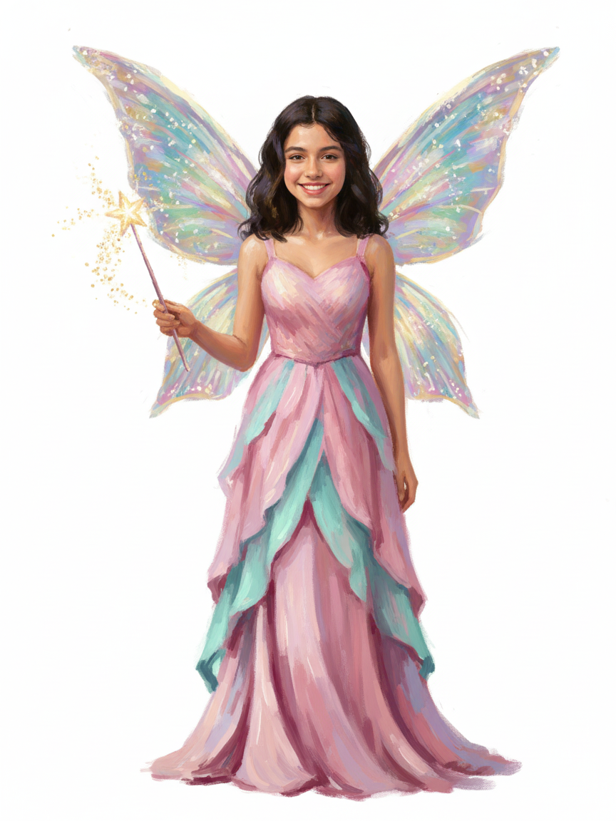 Gabriela the Glittering Fairy - Impressionist Painting
