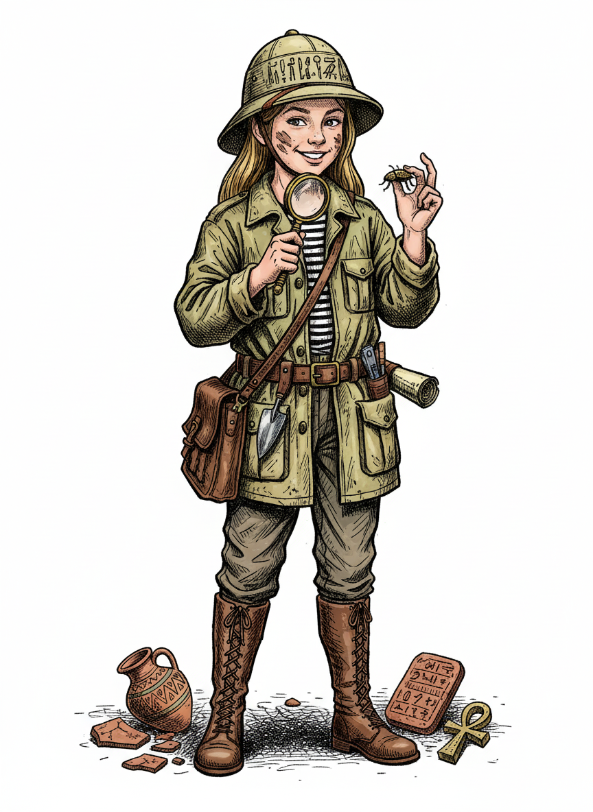 Mary the Explorer - Victorian Illustration