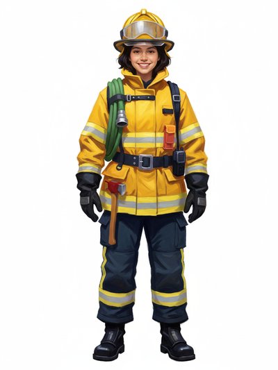 Gabriela's Firefighter Fantasy 🔥 - Impressionist Painting