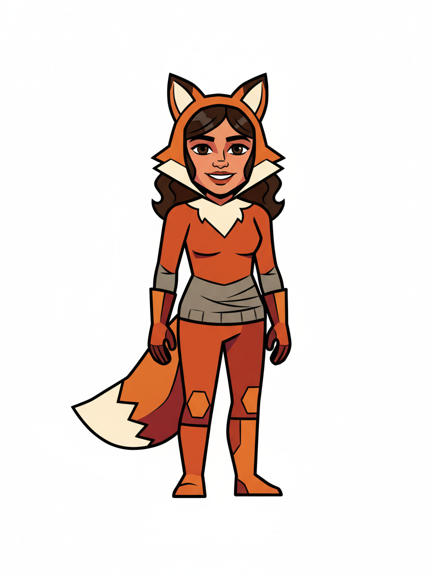 Gabriela the Fox - Cubist Painting