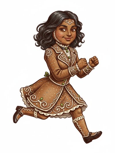 Gabi's Gingerbread Adventure 🍪 - Victorian Illustration