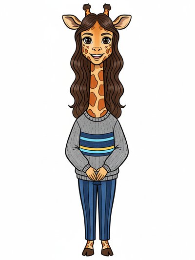 Gabriela's Giraffe Magic 🦒 - Classic Coloring Book