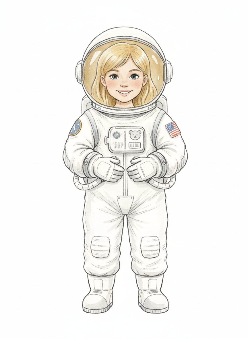 Mary the Astronaut - Gentle Pencil