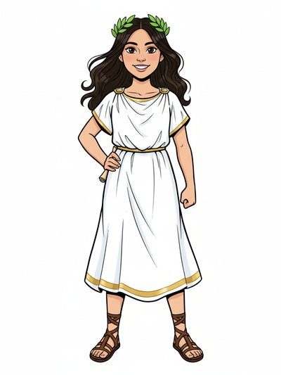 Gabriela's Greek Adventure 🌿 - Classic Coloring Book