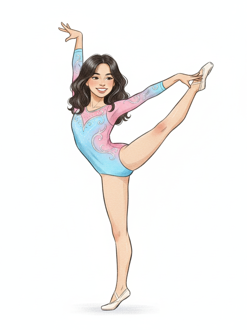 Gabriela the Graceful Gymnast - Gentle Pencil