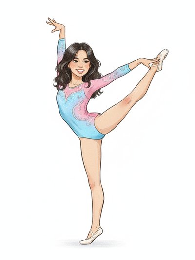 Gabriela's Gymnastics Adventure 🌟 - Gentle Pencil