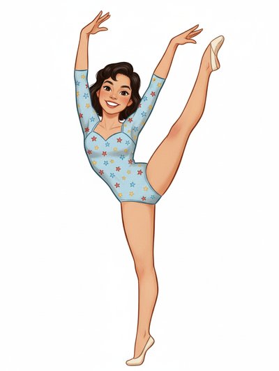 Gabriela's Gymnastics Adventure 🌟 - Vintage Storybook