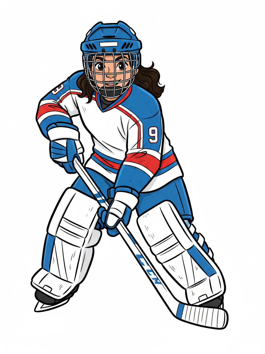 Gabriela the Goal Scorer - Classic Coloring Book
