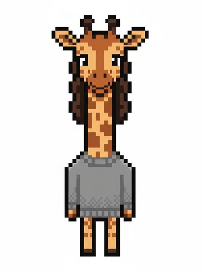 Gabriela's Giraffe Magic 🦒 - Pixel Art