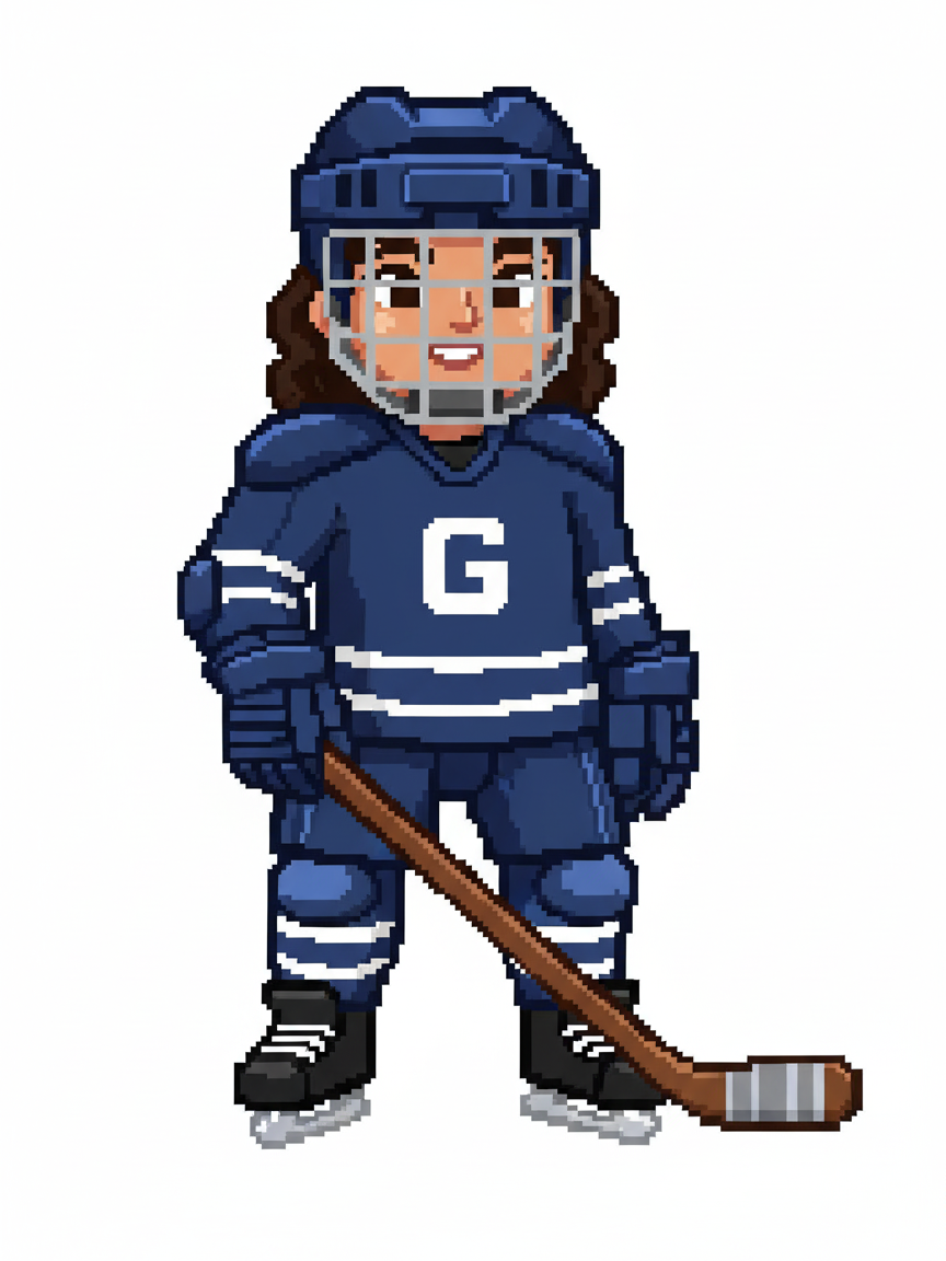 Gabriela the Goal Scorer - Pixel Art