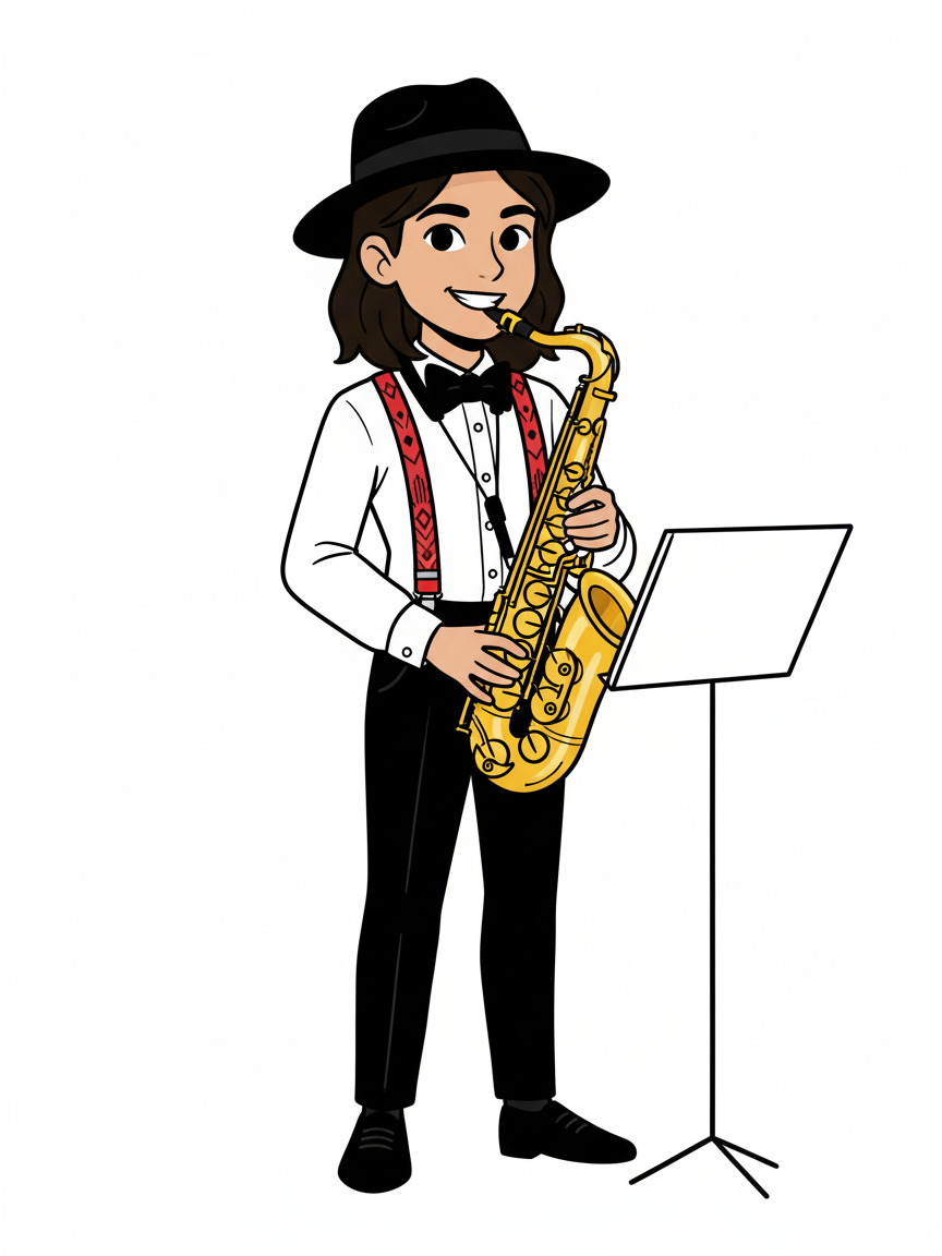 Gabriela the Jazz Prodigy - Classic Coloring Book