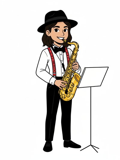 Gabriela's Jazzy Vibes 🎷 - Classic Coloring Book