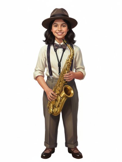 Gabriela's Jazzy Vibes 🎷 - Impressionist Painting