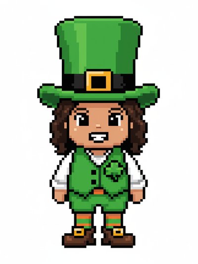 Gabriela's Leprechaun Adventure 🍀 - Pixel Art