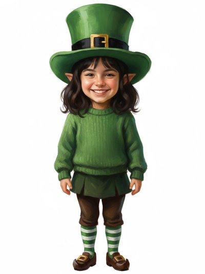 Gabriela's Leprechaun Adventure 🍀 - Impressionist Painting