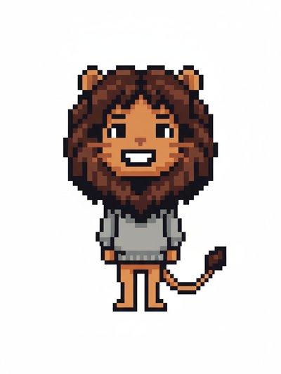 Gabriela's Lion Adventure 🦁 - Pixel Art