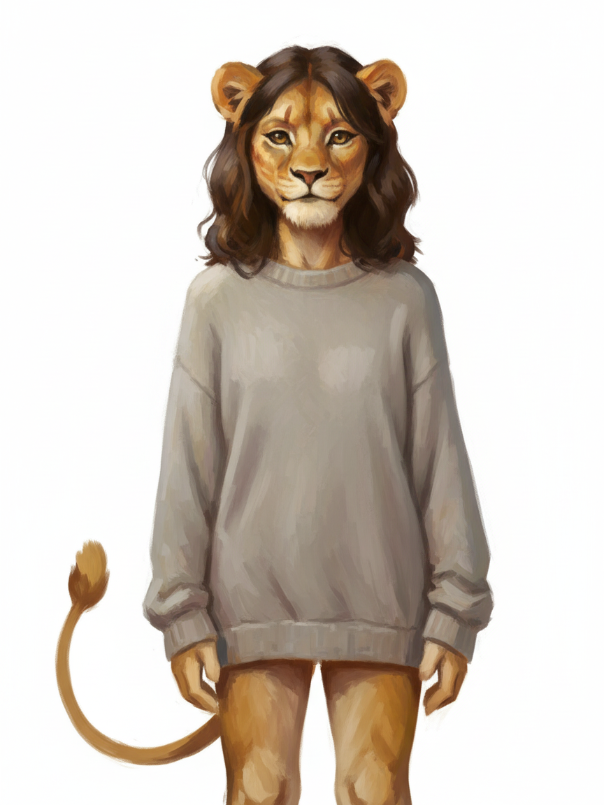 Gabriela the Lioness - Impressionist Painting