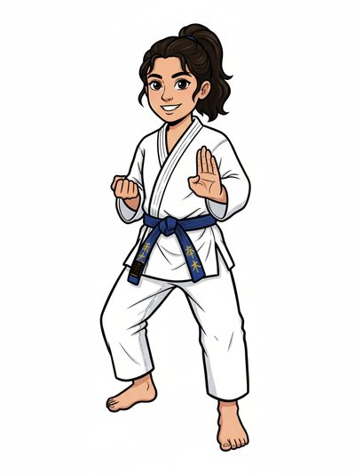 Gabriela's Martial Arts Adventure 💥 - Classic Coloring Book