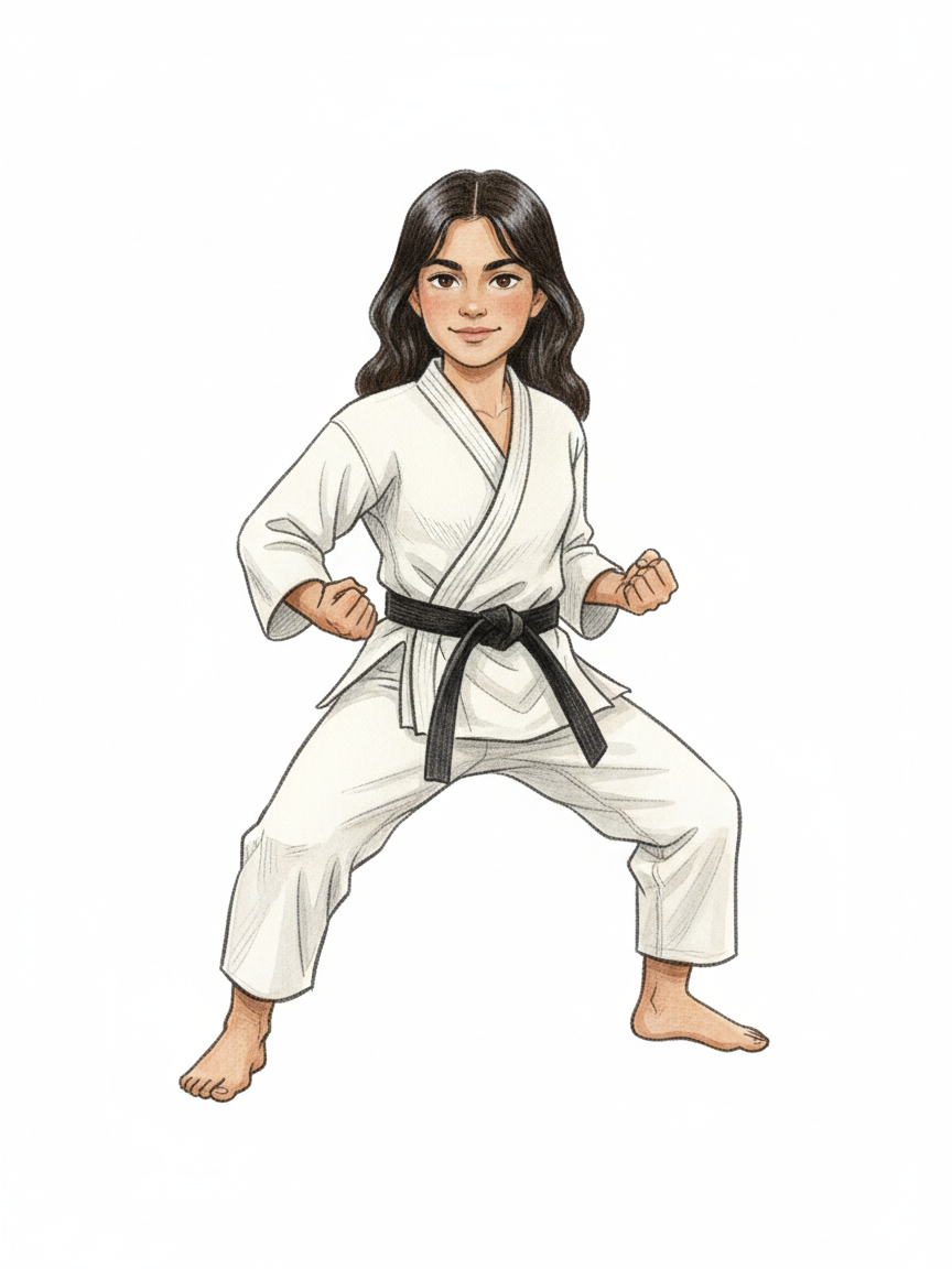 Gabriela the Gi Warrior - Gentle Pencil