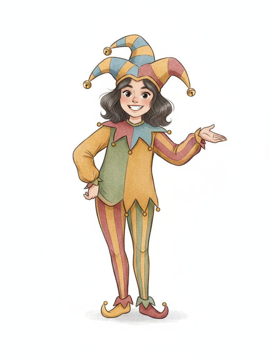 Gabriela the Giggly Jester - Gentle Pencil