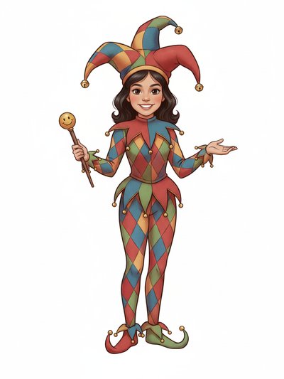 Gabriela's Jester Magic 🎭 - Vintage Storybook