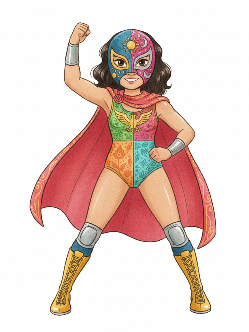 Gabriela the Luchadora - Gentle Pencil