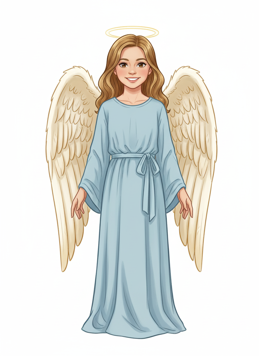 Angelic Mary - Vintage Storybook