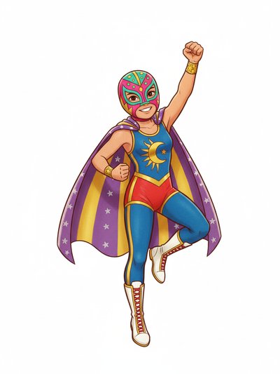 Gabriela's Luchador Adventure 🎭 - Vintage Storybook