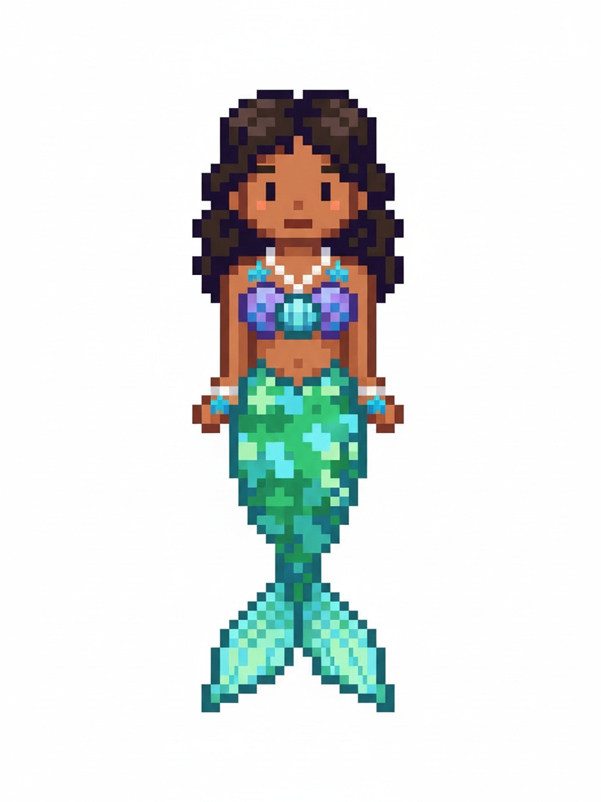 Mermaid Gabriela - Pixel Art